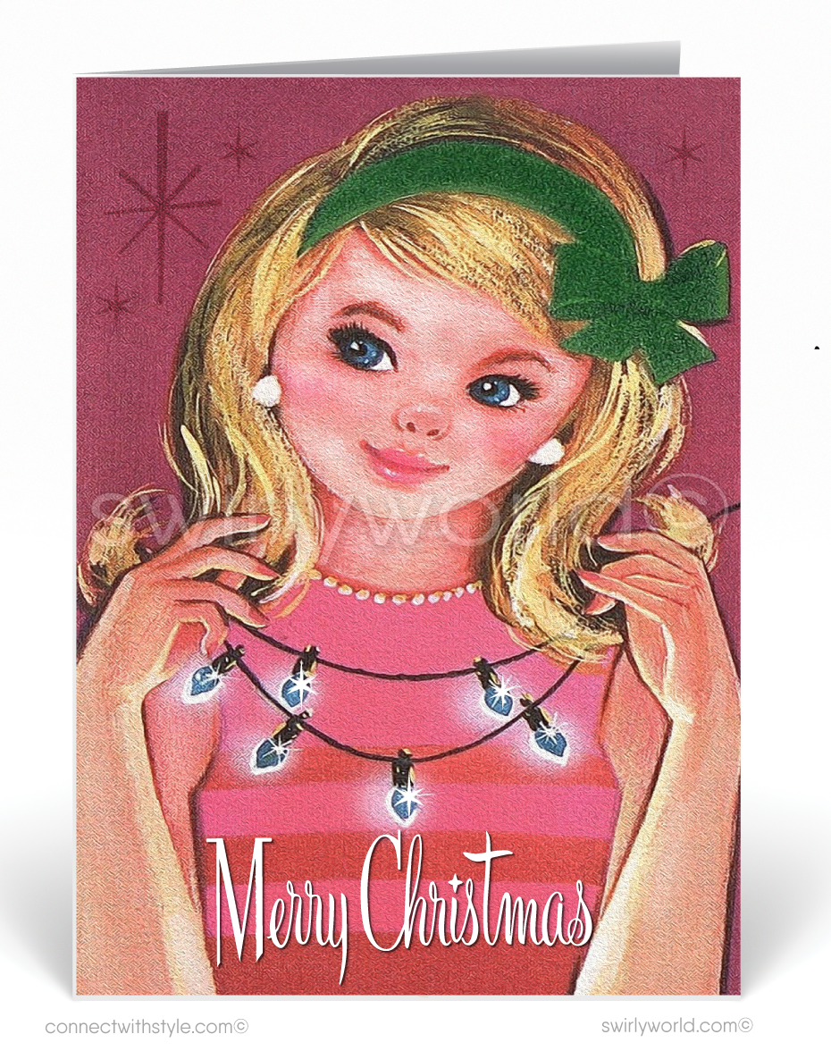 Retro 1960s Mod Vintage Christmas Cards