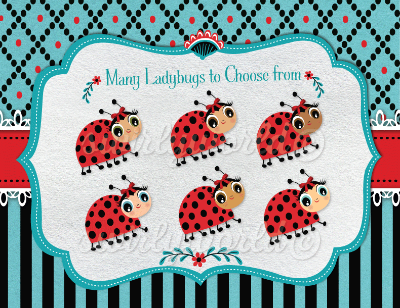 retro 1950s cute ladybug valentine's day cards for school classroom. African american brown girl valentine's day cards for digital download.