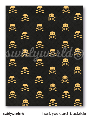 princess pirate pink and black striped birthday invitations. Girl pirate birthday invitations for digital download. Pirate girl birthday invitations.