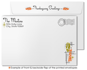 DIGITAL Atomic Retro Mid-Century Modern 1960s Happy Thanksgiving Cards