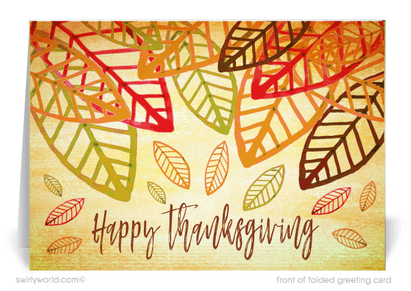 Celebrate Thanksgiving with Swirly World’s Retro Modern Style card, inspired by the iconic 1950s-60s design. Crafted on premium stock, this customizable card captures mid-century charm while honoring Thanksgiving traditions. Personalize with your logo and message to create a lasting impression this season.
