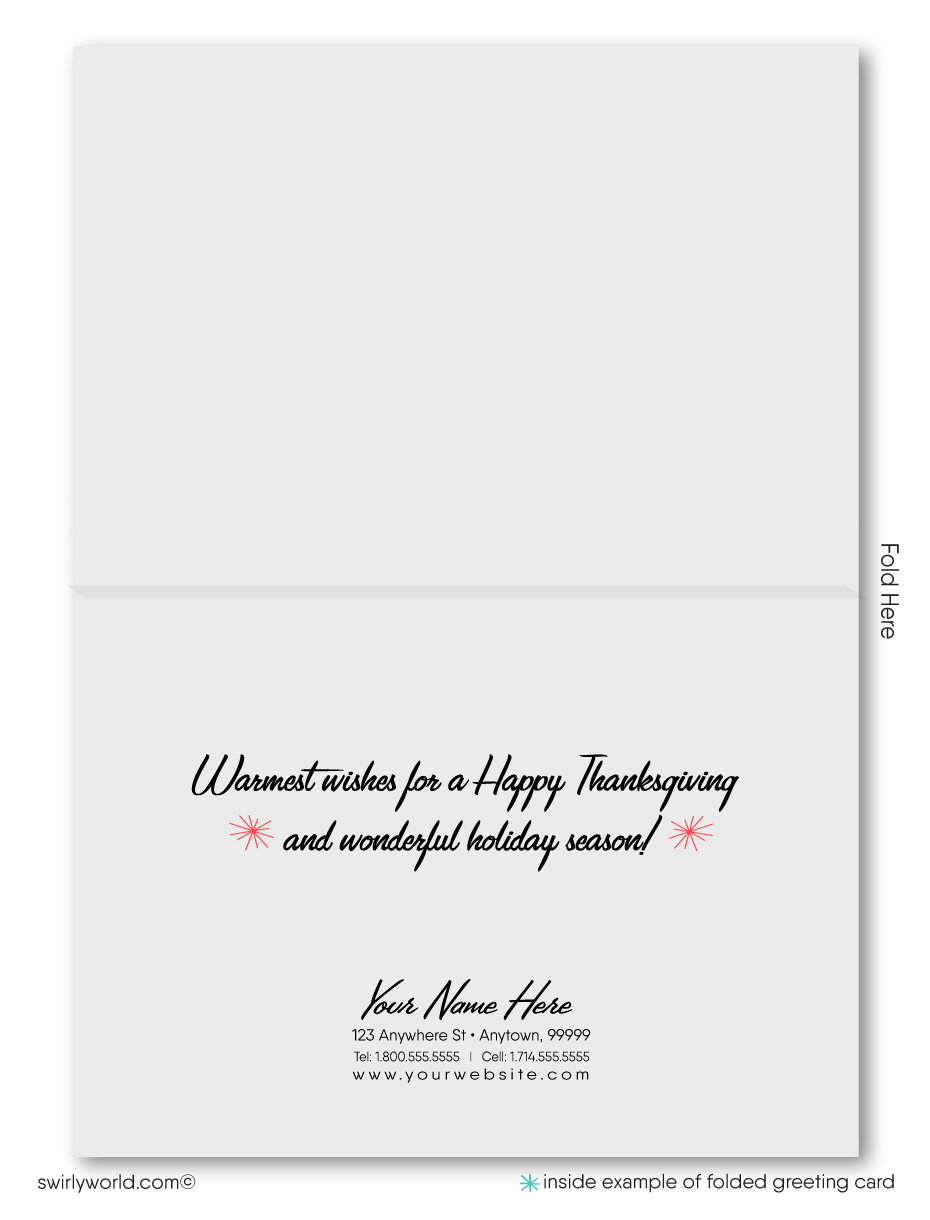 1920's 1930's Art Deco Vintage Happy Thanksgiving Greeting Cards