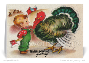 1920's 1930's Art Deco Vintage Happy Thanksgiving Greeting Cards