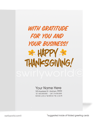Thanksgiving Card – Humorous "Totally Stuffed" Turkey with Customer Appreciation