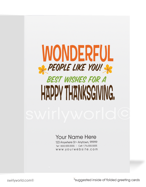 Discover Our Funny Turkey Happy Thanksgiving Greeting Cards for Business Customers