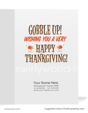 Customizable Thanksgiving Greeting Card with Funny Cartoon Turkey: "You're Eating What?!"