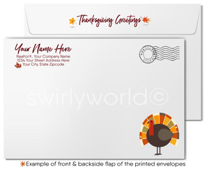 Digital Realtor® Sign Post Autumn Foliage Thanksgiving Greeting Cards for Clients
