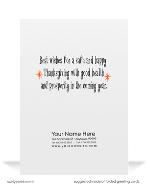 Vintage Mid-Century Thanksgiving Cards with Retro Fall Elements