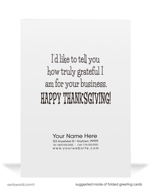 1950s Retro Mid-Century Thanksgiving Card with Cheeky Turkey and Pilgrim Hat