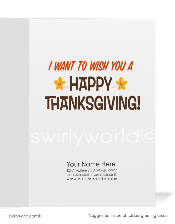 If It's The Last Thing I Do Funny Turkey Thanksgiving Cards for Customers