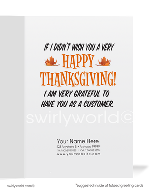 Thankful Cartoon Turkey: Thanksgiving Card – "Wouldn't I Be A Real TURKEY?" Cartoon Humor