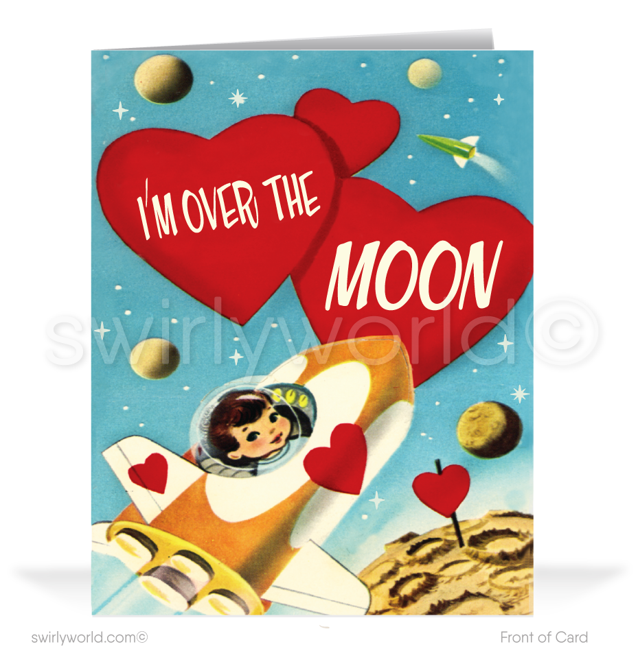 Adorable 1950s Vintage Mid-Century Retro Valentine's Day Cards for Wom -  swirly-world-design