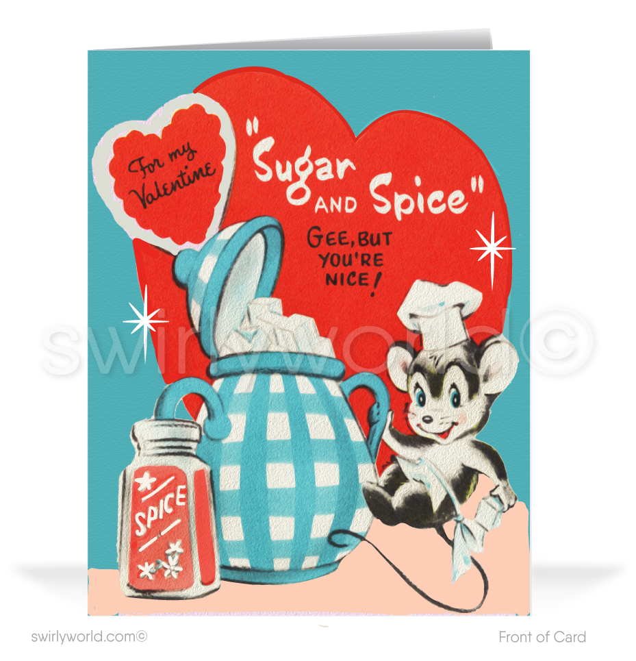 Sugar and Spice - Old Fashioned Valentine Card Art' Gildan Heavy