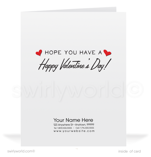 1950's Retro Vintage Girl Happy Valentine's Day Cards
