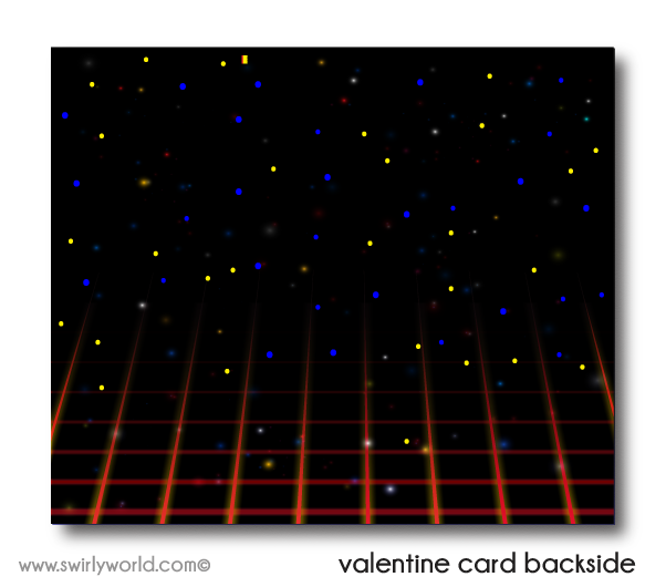 Retro Space Video Game 1980s Arcade Valentine's Day Cards for Digital Download