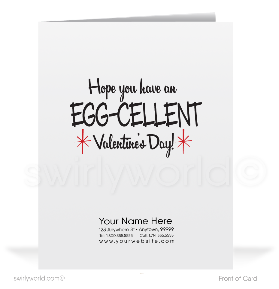 1950's Vintage Mid-Century Modern Rooster Valentine's Day Cards