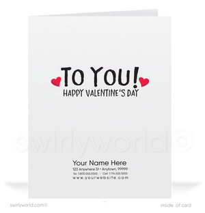 Charming 1940s-1950s Vintage-Inspired Valentine's Day Cards: Retro Boy with Hearts