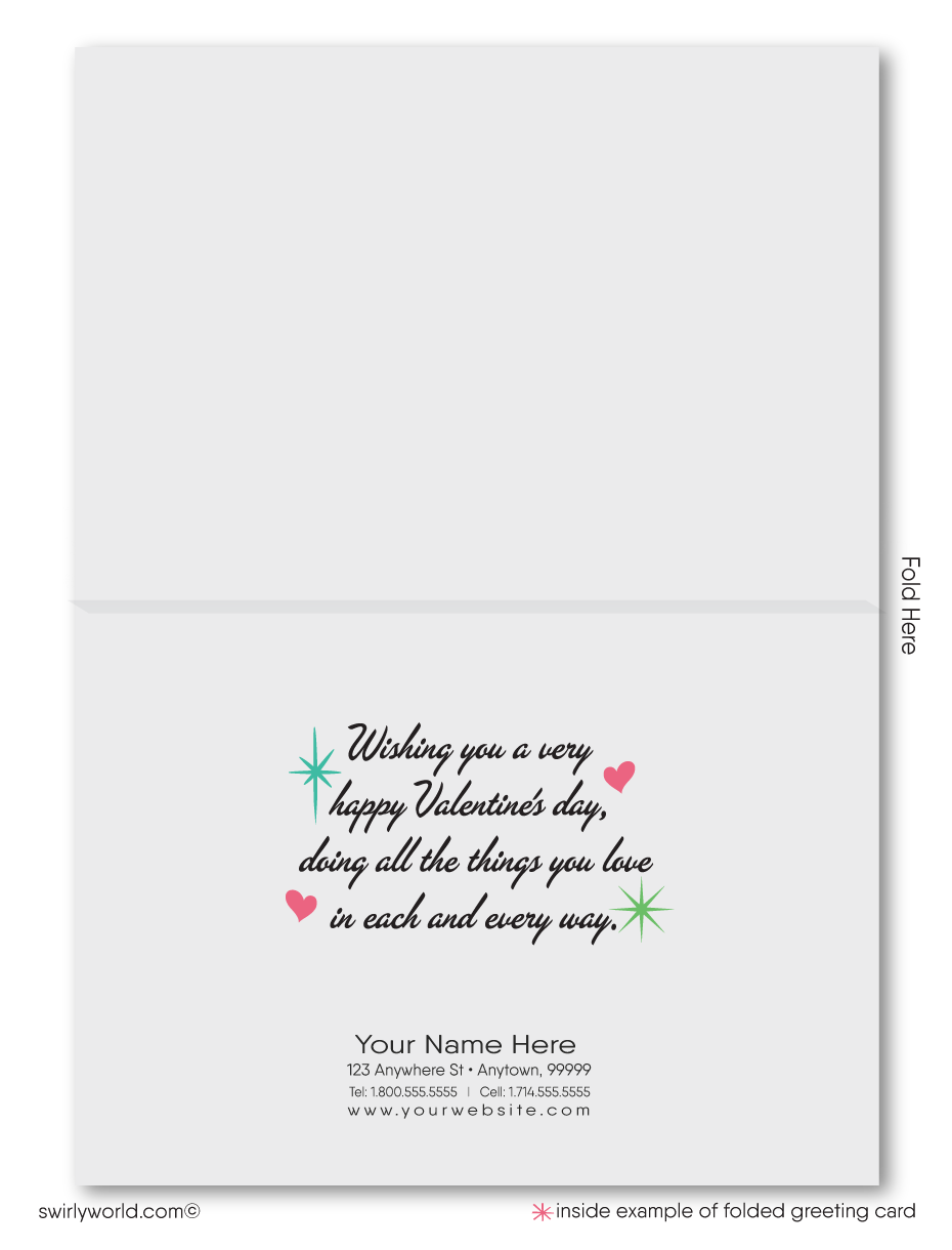 Cool Retro Mid-Century Modern Valentine's Day Cards for Business