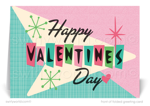 Cool Retro Mid-Century Modern Valentine's Day Cards for Business