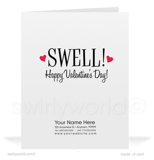 Charming 1940s-1950s Vintage-Inspired Valentine's Day Cards: Retro Girl with Hearts