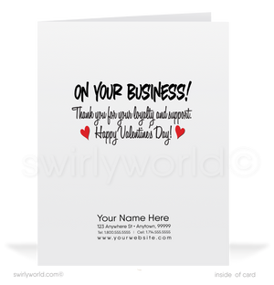 Charming 1940s-1950s Vintage-Inspired Valentine's Day Cards: Retro Hillbilly Boy with Hearts