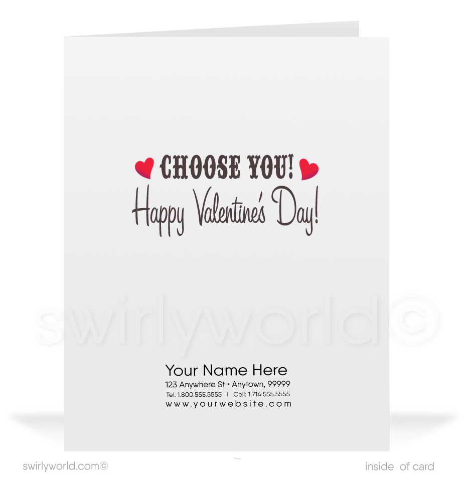 Charming 1940s-1950s Vintage-Inspired Valentine's Day Cards: Retro Choo Choo Train with Bear