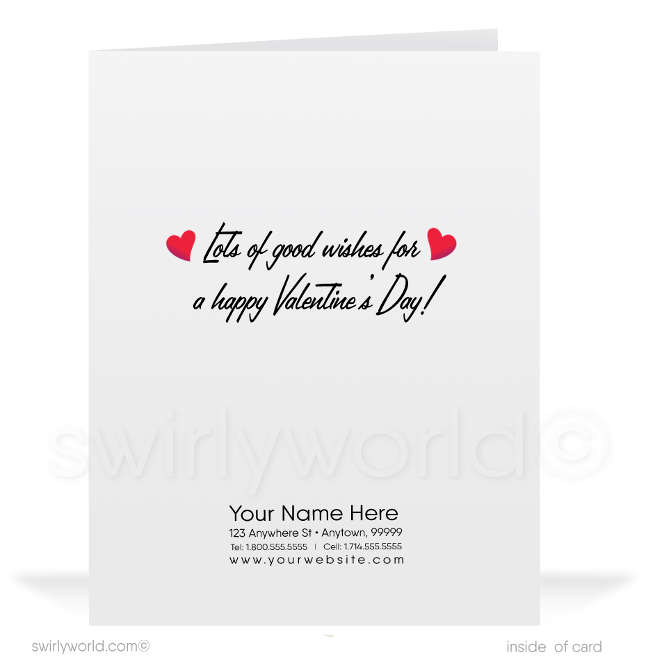 Charming 1940s-1950s Vintage-Inspired Valentine's Day Cards: Cute Teddy Bear with Hearts