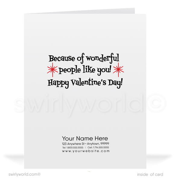 1950's Cute Giraffe Vintage Retro Happy Valentine's Day Cards