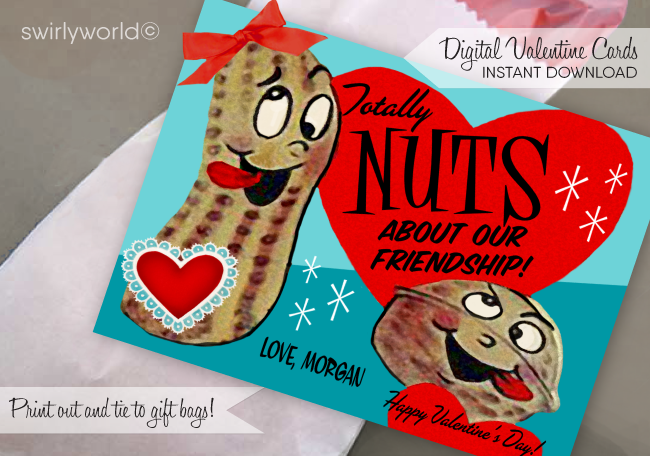 1950s Vintage retro mid-century style gender neutral Valentine's Day cards for kids school classroom