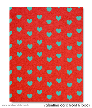 Vintage 1950s Pirate  Cat and Dog Valentine's Day Card Digital Download