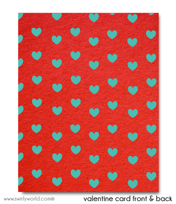 Fall in LOVE with this precious 1950s vintage Pirate Cat and Dog gender neutral Valentine's day digital printable download. 