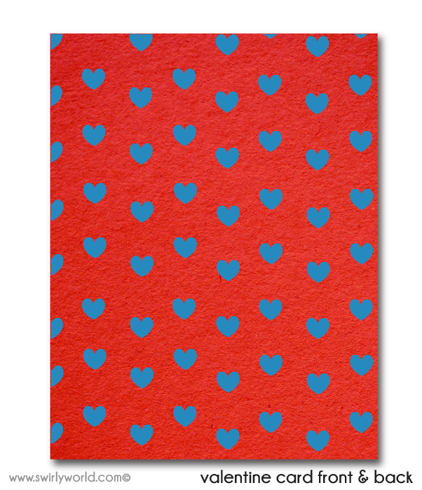 Fall in LOVE with this precious vintage 1950s kitschy little girl digital printable Valentine's Day card! 