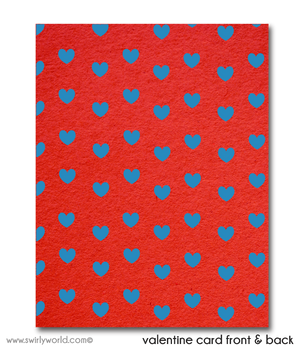 Vintage Retro 1950s Little Girl Kitschy Valentine's Day Card Digital Download