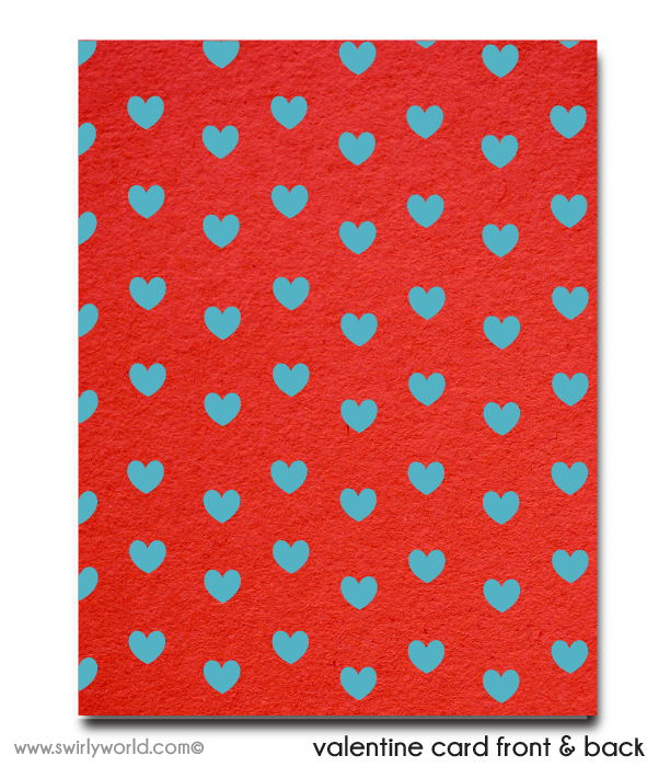 Vintage 1950s Digital Printable Gender Neutral Valentine's Day Card for Kids