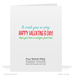 Kitschy Rabbit Golf Valentine’s Card - Vintage 1950s Mid-Century Design