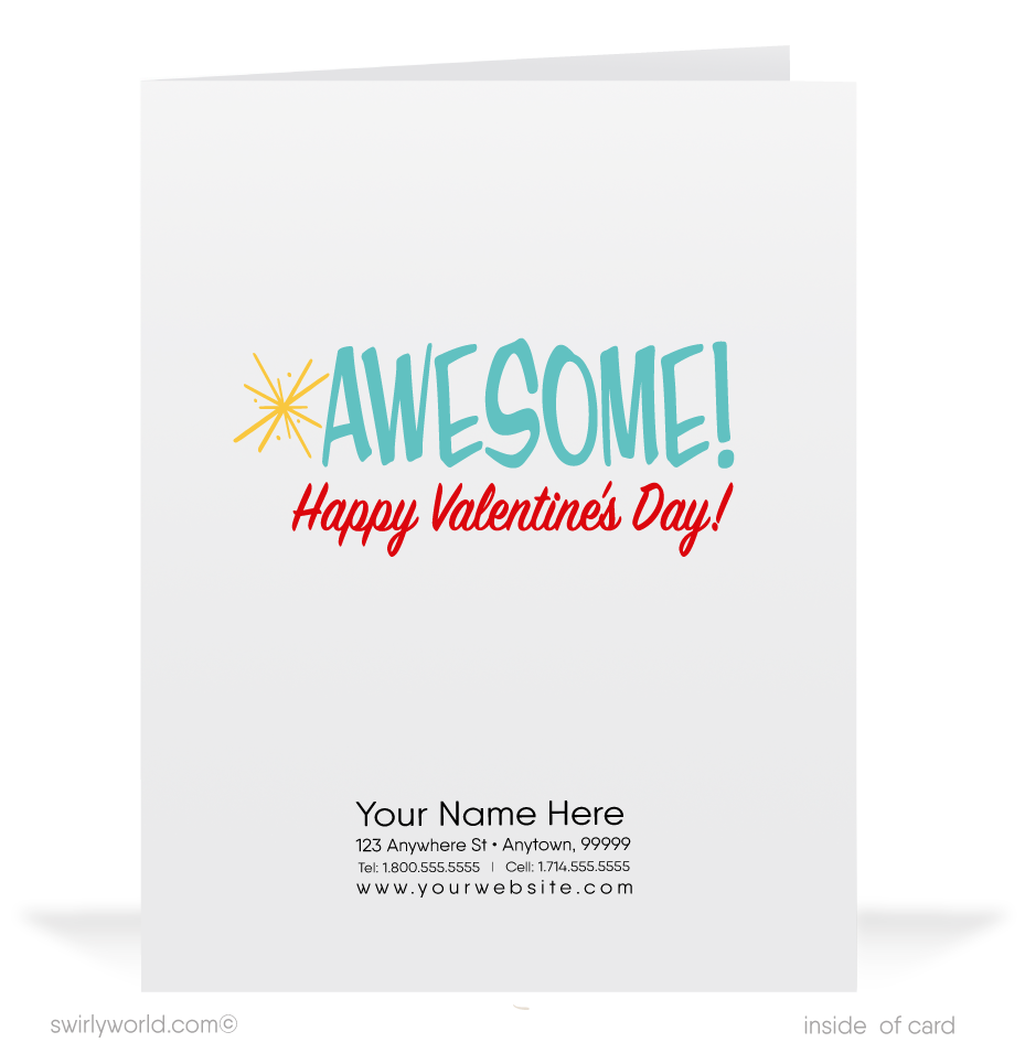 Charming 1940s-1950s Vintage-Inspired Valentine's Day Cards: Retro Duckling with Hearts