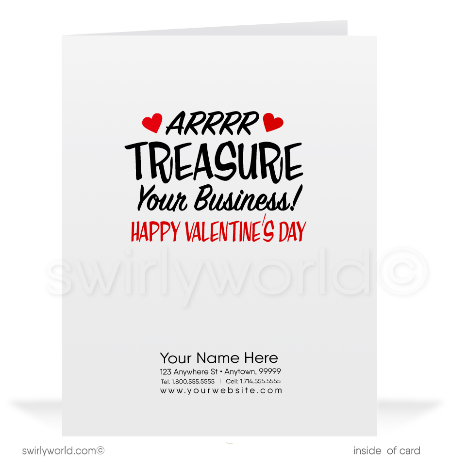 1950's Mid-Century Vintage Cute Pirate Retro Valentine's Day Cards