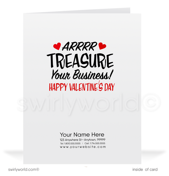 1950's Mid-Century Vintage Cute Pirate Retro Valentine's Day Cards