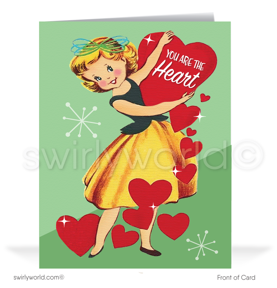 Digital 1940s-1950s Vintage Mid-Century Retro Valentine's Day Cards for  Women
