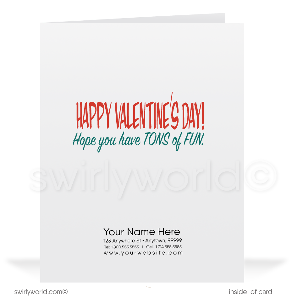 Elephant 1950's Vintage Mid-Century Retro Valentine's Day Cards