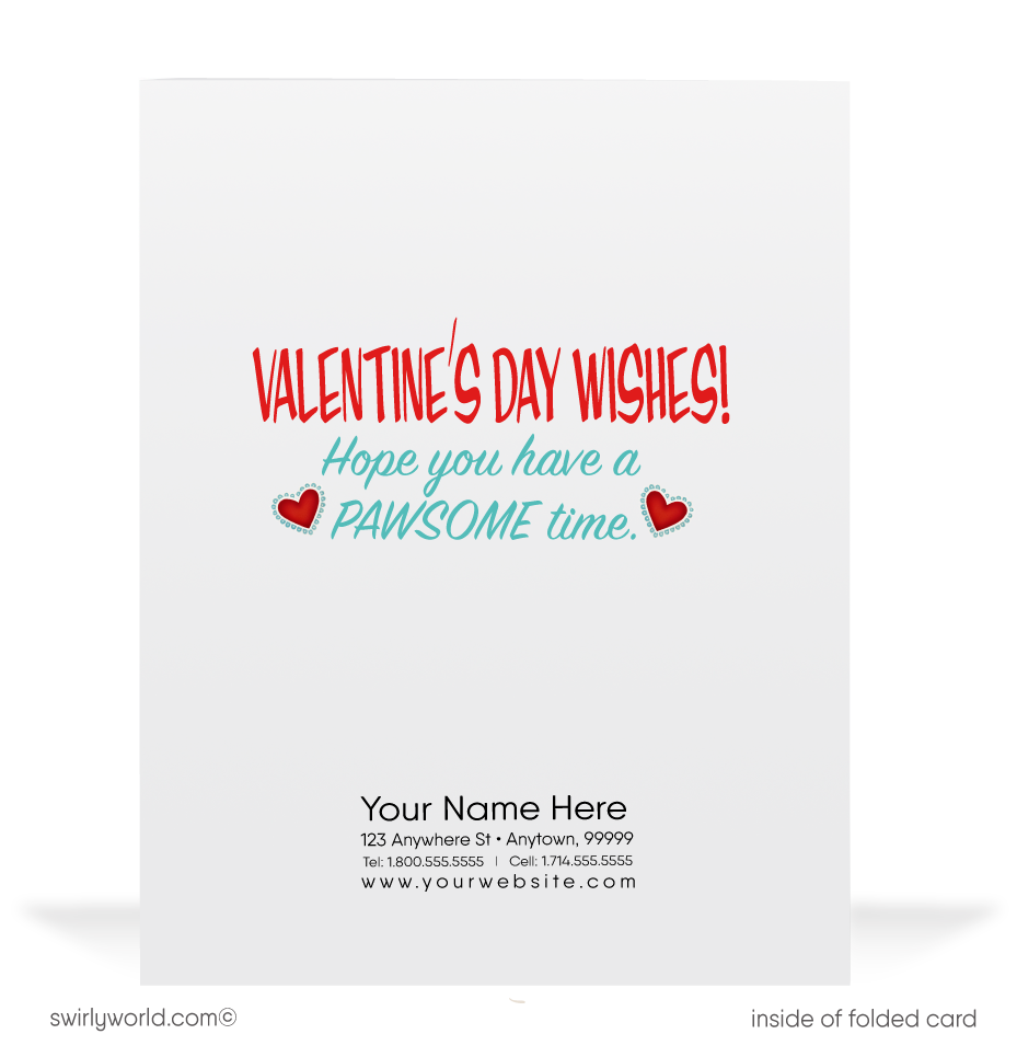 Cute Puppy Dog 1950's Vintage Mid-Century Retro Valentine's Day Cards