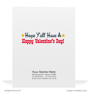 Vintage 1950s Kitschy Valentine Card – Retro Western Cowboy with Heart, "Howdy Partner!"