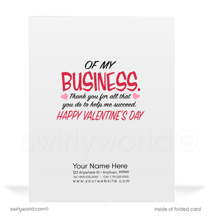 Digital 1950s Mid-Century Atomic Kitty Cat Retro Business Valentine's Day Cards