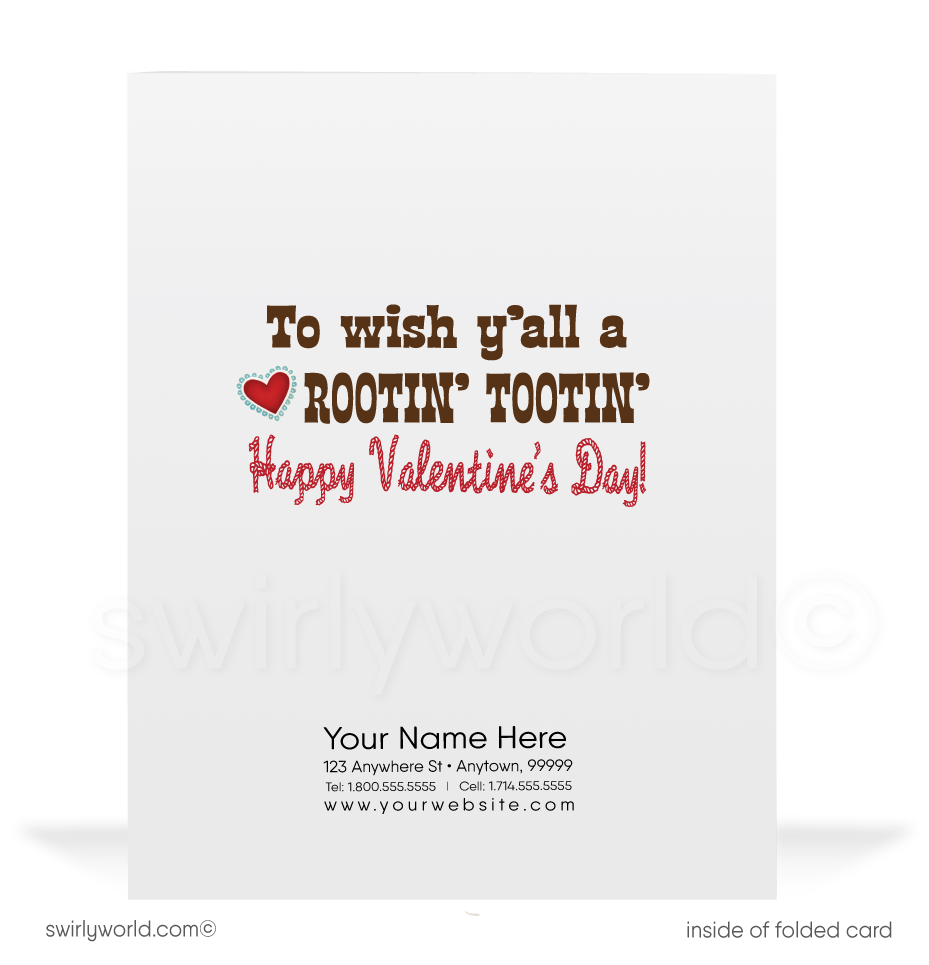 1950's Retro Western Cowgirl Vintage Mid-Century Valentine's Day Cards