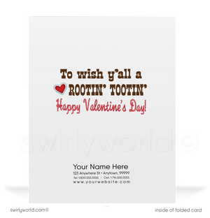 Digital 1950s Retro Western Cowgirl Vintage Mid-Century Valentine's Day Cards