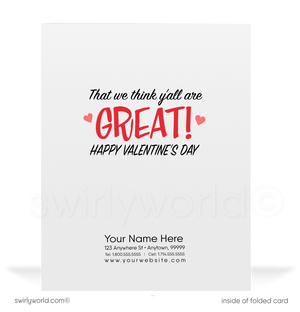 Charming 1940s-1950s Vintage-Inspired Valentine's Day Cards: Cowboy Boot with Hearts