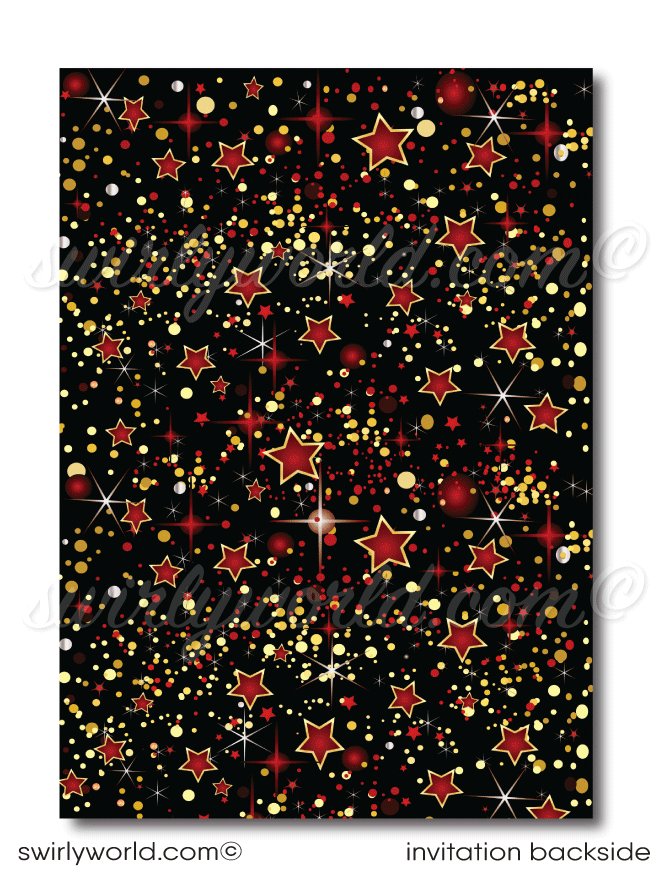 Roll out the red carpet with our VIP "A Star is Born" Movie Star Themed Birthday Party Invitation Set! 🎬✨ Perfect for a Hollywood-inspired celebration, featuring luxurious designs and "Name in Lights" motifs. Includes digital invites, thank you cards, and envelopes. Make your guest of honor feel like a star! 🌟🎉