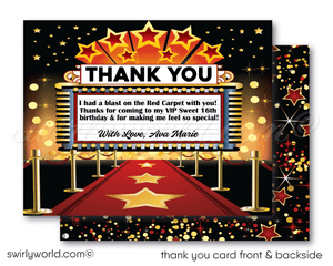 Roll out the red carpet with our VIP "A Star is Born" Movie Star Themed Birthday Party Invitation Set! 🎬✨ Perfect for a Hollywood-inspired celebration, featuring luxurious designs and "Name in Lights" motifs. Includes digital invites, thank you cards, and envelopes. Make your guest of honor feel like a star! 🌟🎉