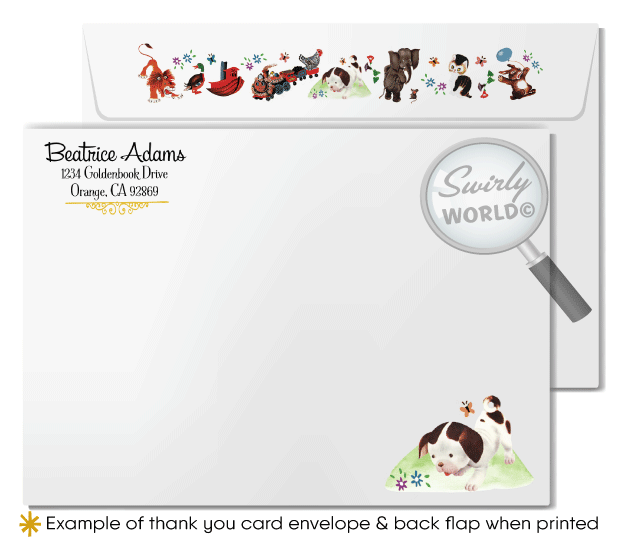 Celebrate with our Little Golden Book 1st Birthday Invitation Set! 🌟📚 Featuring the Pokey Little Puppy and Shy Little Kitten, this vintage-inspired digital download includes invitations, thank you cards, and envelopes. Perfect for a nostalgic nursery rhymes-themed party. Download, print, and enjoy! 🎉✨