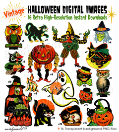 Vintage-Retro-Kitsch-witch-Mid
